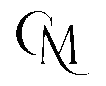 Logotipo CM en blanco y negro (con trazo fino)